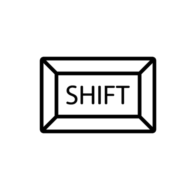 shift key icon vector template illustration logo design