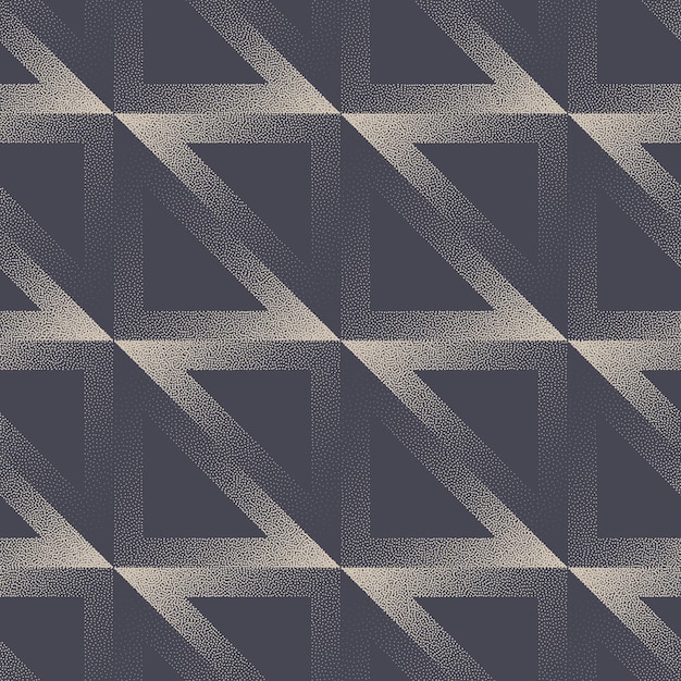 Сдвинутая квадратная сетка угловой бесшовный паттерн вектор пунктиром абстрактный фон