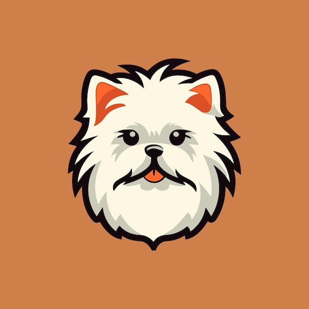 シーズー犬のロゴのベクトル