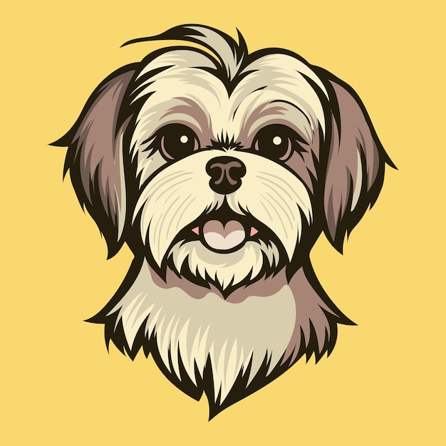 shih tzu Dogillustration vector