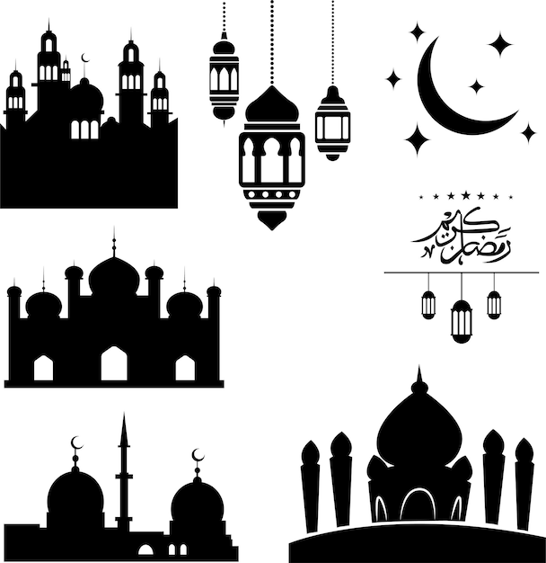 Shilote ramdan verzameling realistische verhalen gratis vector