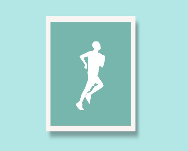 shilouette man jogging illustration