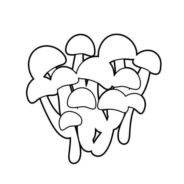 Vector shimeji mushroom