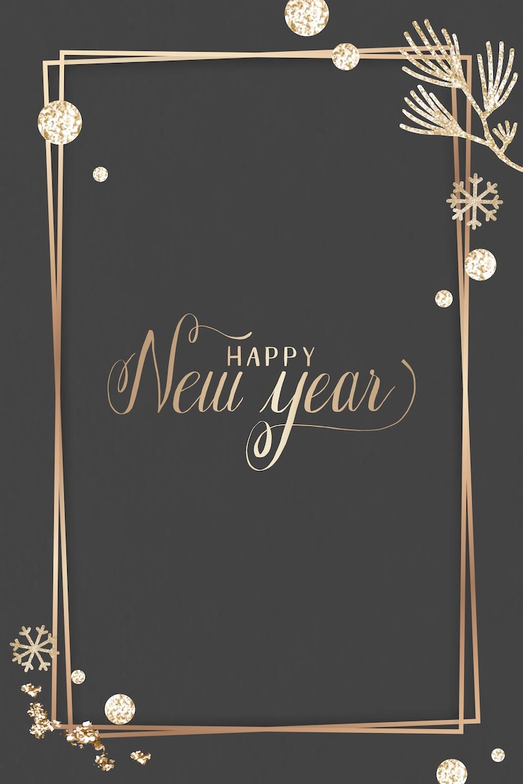 Vector shimmery botanical gold frame on black background vector