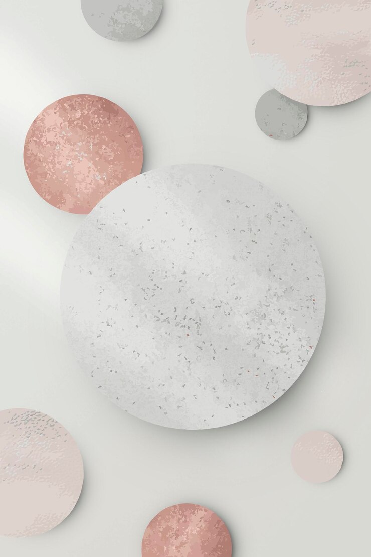Vector shimmery silver and pink round pattern  background vector
