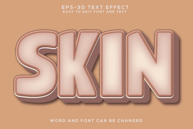 Shin 3d text effect and editable text