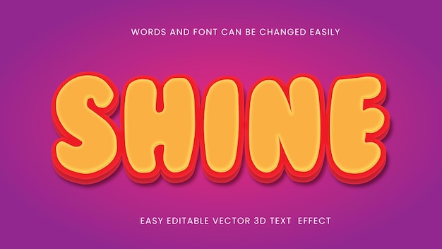 Shine 3d 編集可能なテキスト効果フォント