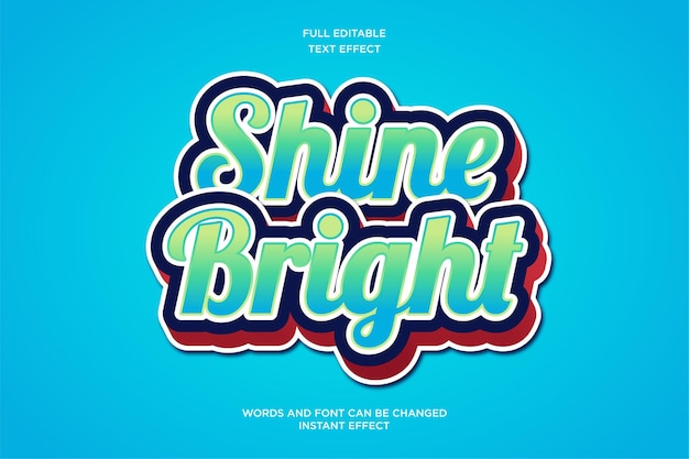 Shine Bright Modern Headline Editable Text Effect