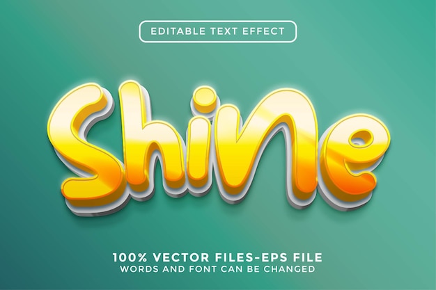 Shine Editable Text Effect