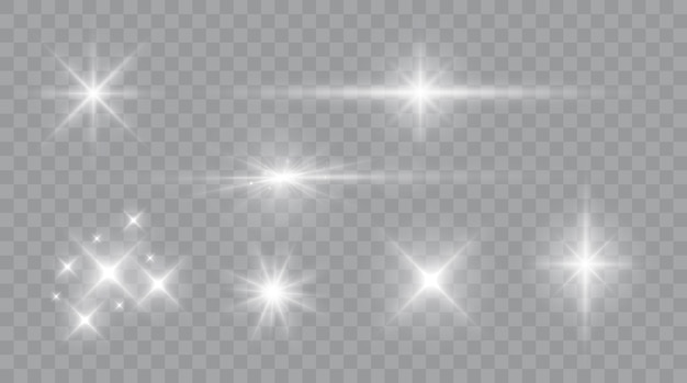 Shine glowing stars Vector Shining Sparks