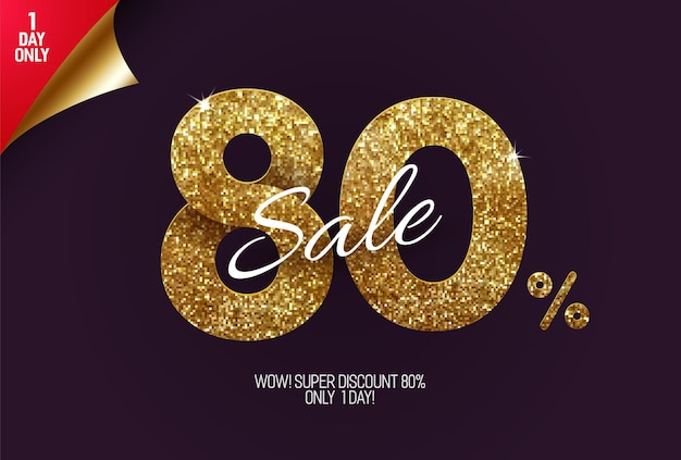 Shine golden sale 80% korting, gemaakt van kleine gouden glittervierkantjes