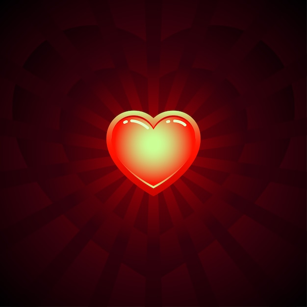 shine heart vector image