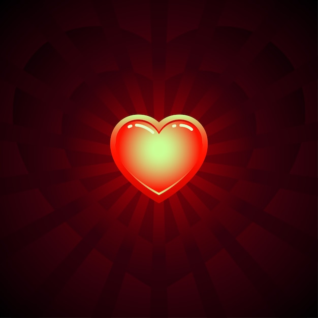 Shine Heart Vector Image