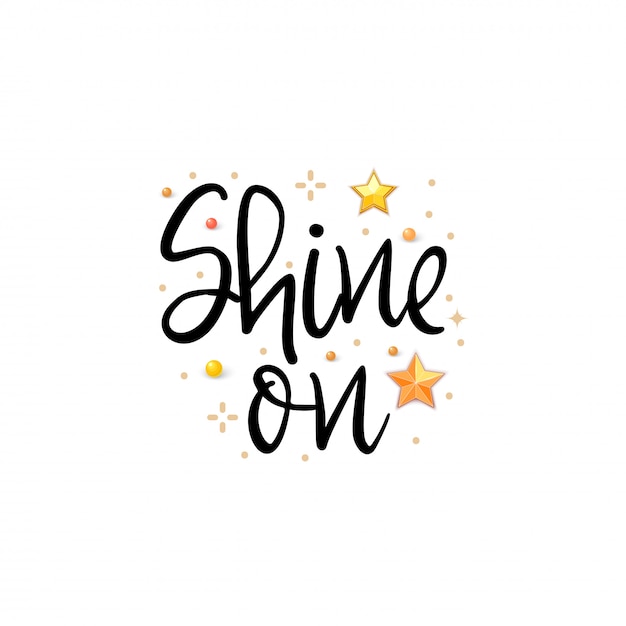 Shine on. holiday banner - new year slogan