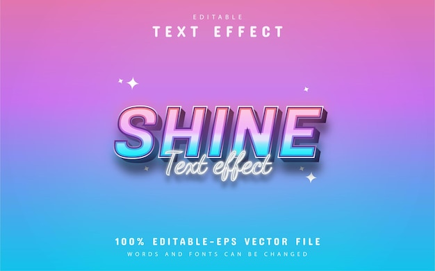 Shine text - 3d gradient text effect