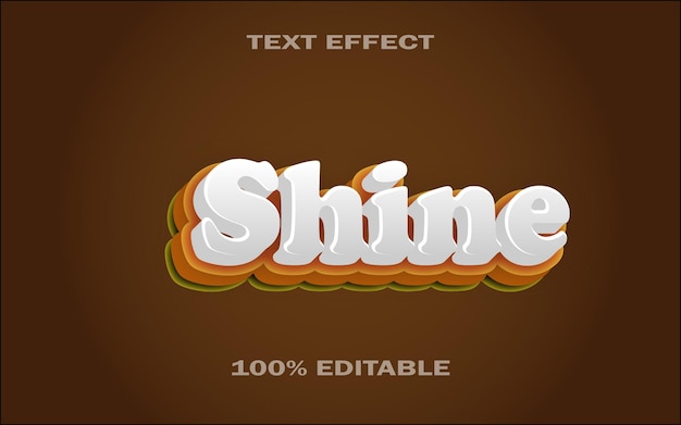 Shine text effect with graphic style and editable