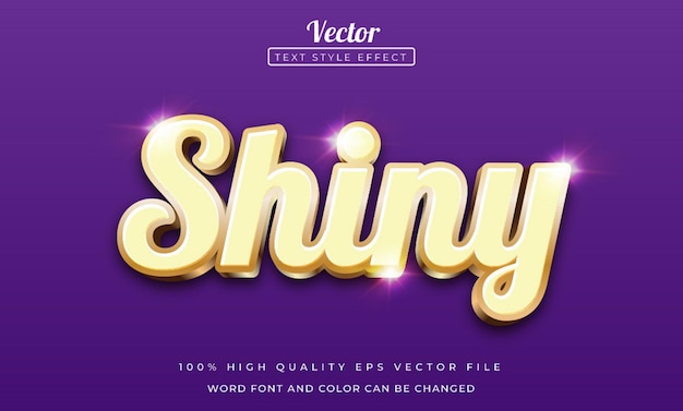 Vector shine text effect