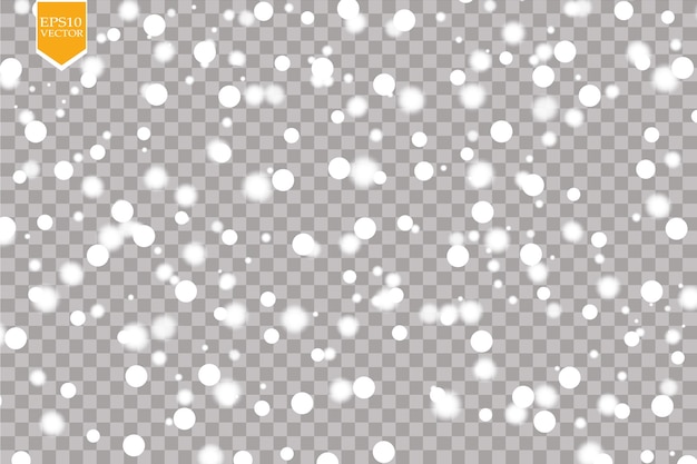 Shine white snowflake with glitter isolated on transparent background