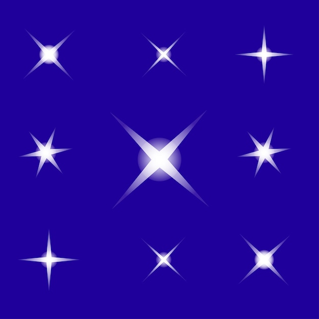 shing star icons set