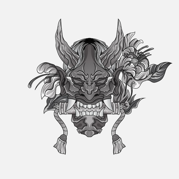 Japanese Evil Creature Dark Anime T-shirt Psd PSD Editable Template