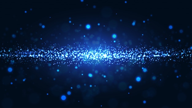 Vector shining abstract particles background.