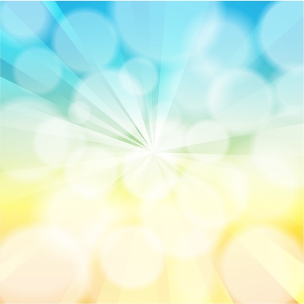 Vector shining background with sunburst