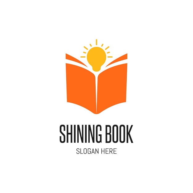 Vector shining book logo