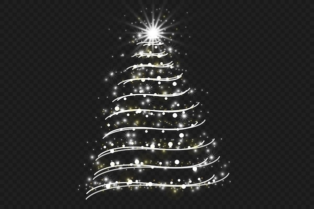 Vector shining christmas tree.decoration.holiday.