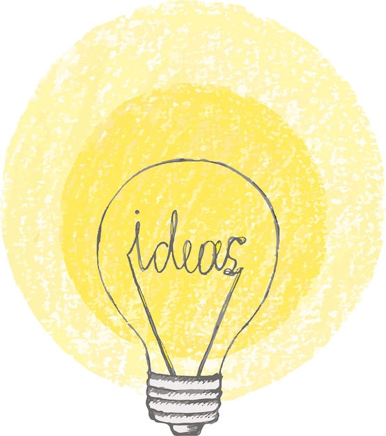 Shining creative idea. light bulb illustration