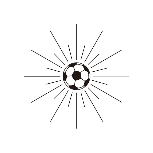 shining football famous sport logo design vector