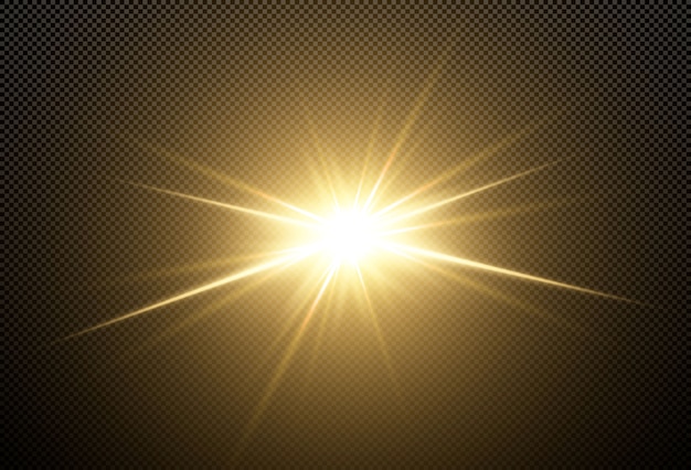 Shining golden star isolated