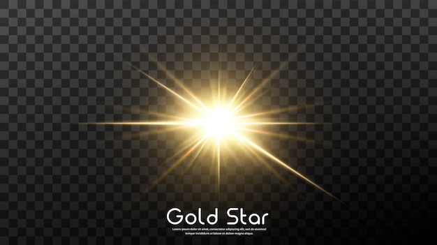 輝く黄金の星の分離