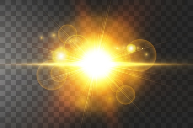 Vector shining golden stars isolated