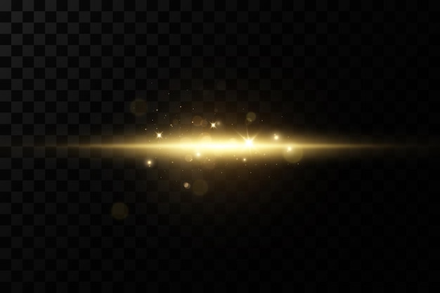 ベクトル 黒の透明な背景に輝く黄金の星