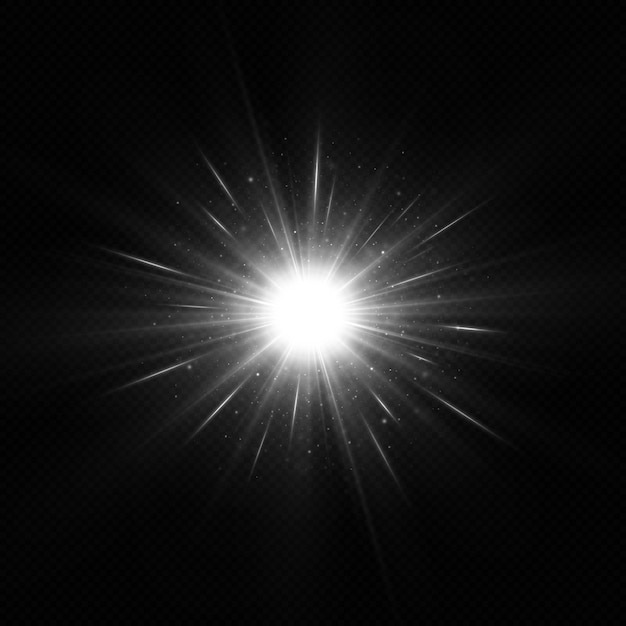 벡터 검은 배경에 고립 빛나는 은색 별