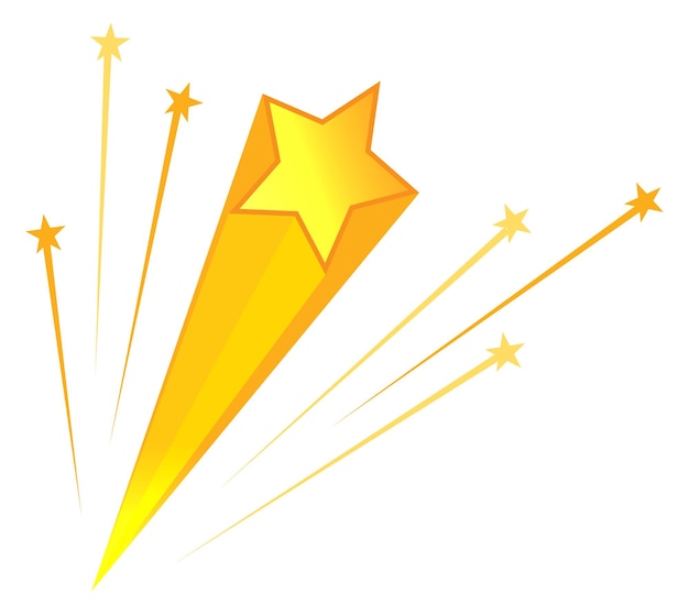 Vector shining star burst decorative badge celebration golden emblem