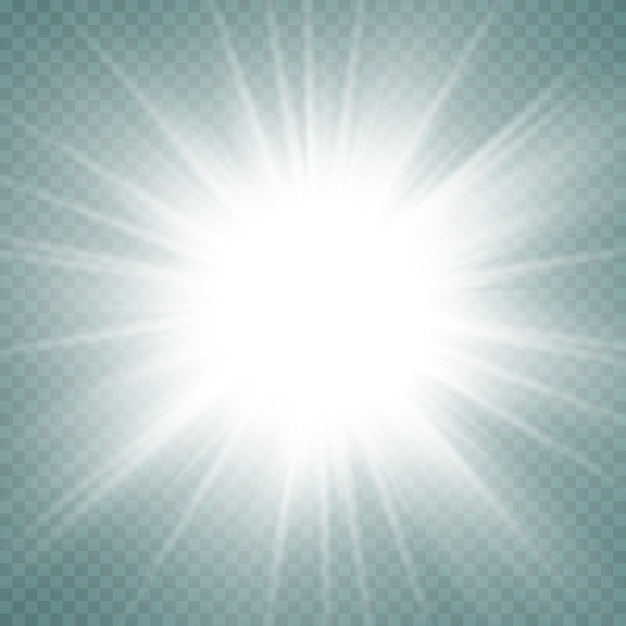 Shining stars isolated on a transparent background