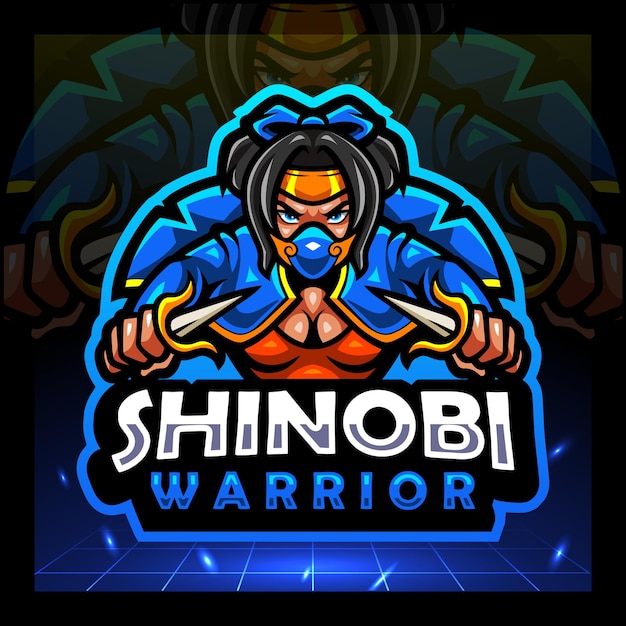 Shinobi 마스코트 Esport 로고 디자인