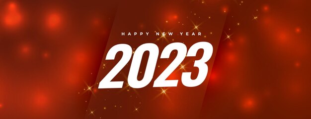 Banner di auguri per il nuovo anno 2023 brillante