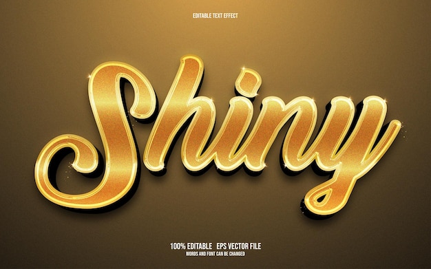 Shiny 3d editable text effect