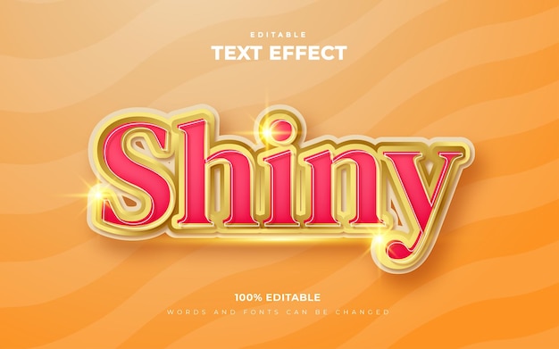 Shiny 3d editable text effects style