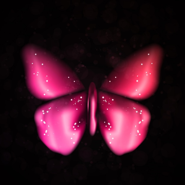 Vector shiny abstract butterfly