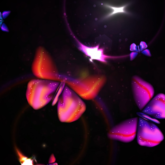 Vector shiny abstract butterfly