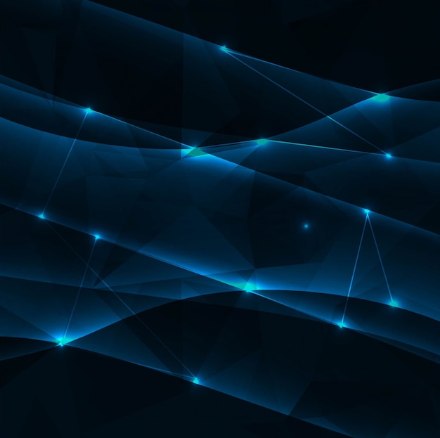 Shiny blue polygon background