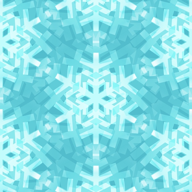 Shiny Blue Snowflakes Seamless Pattern for Christmas Desing