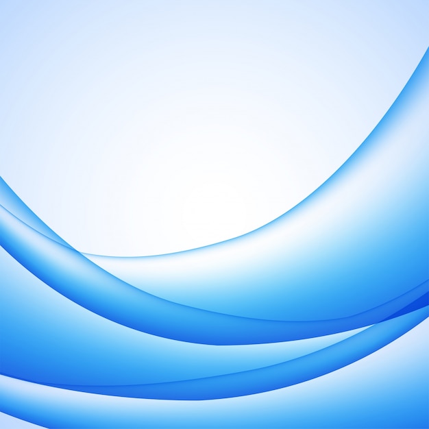 Shiny blue wave on white background.