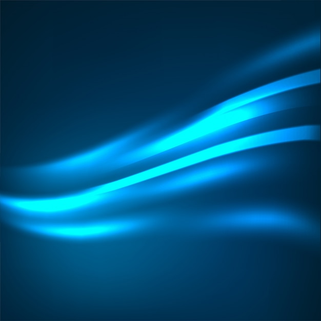 Shiny blue waves on abstract background.