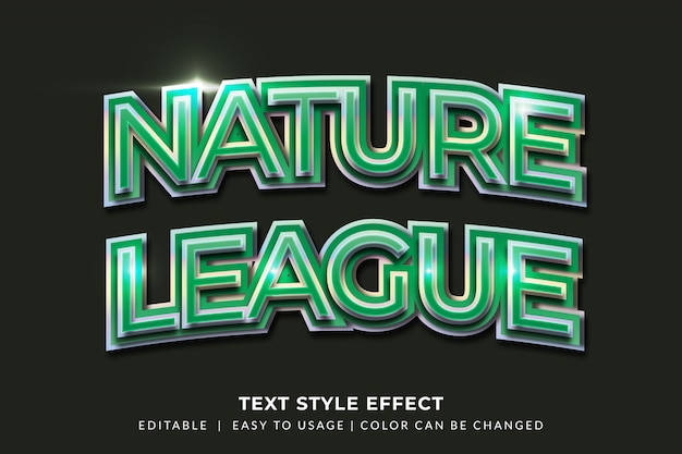 Shiny Bold Text Style Effect with Green Gradient