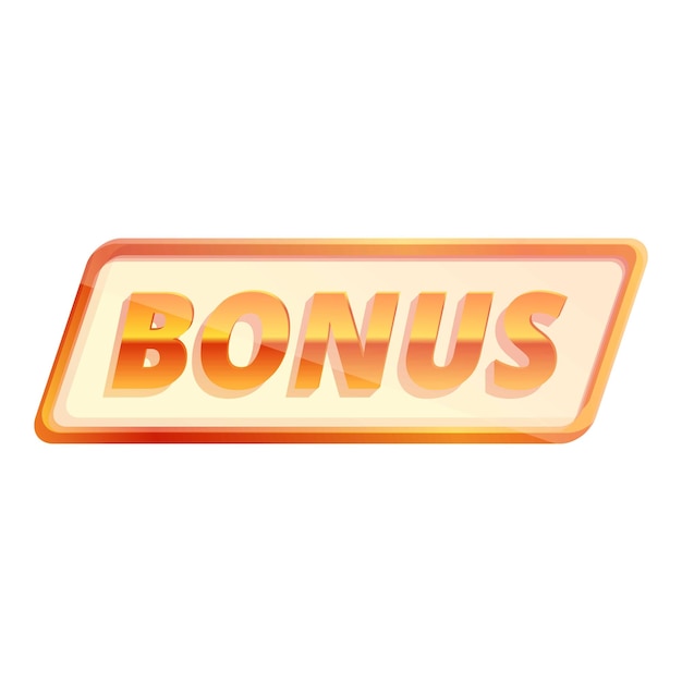 Shiny bonus icon cartoon of shiny bonus vector icon for web design isolated on white background