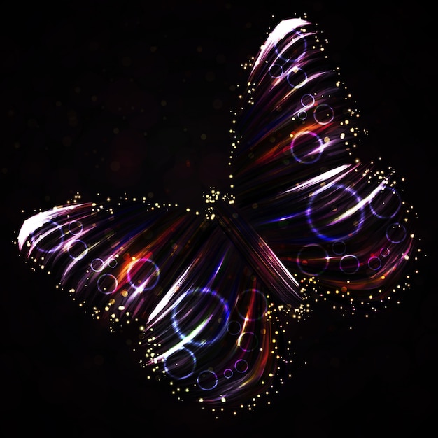 Vector shiny butterfly abstract vector